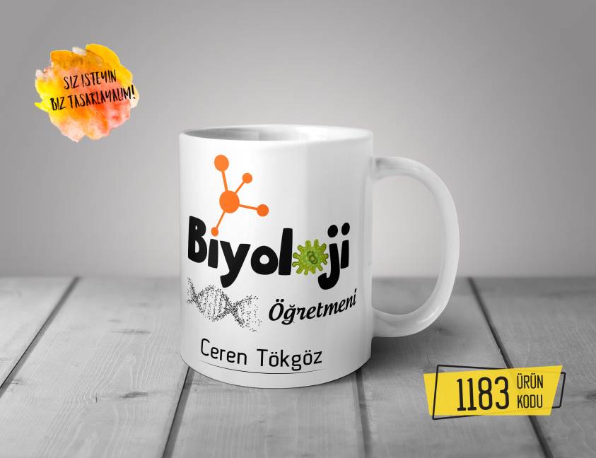 Kişiye Özel Baskılı Kupa - Biyoloji Öğretmeni Tasarım Baskılı Kupa 1183